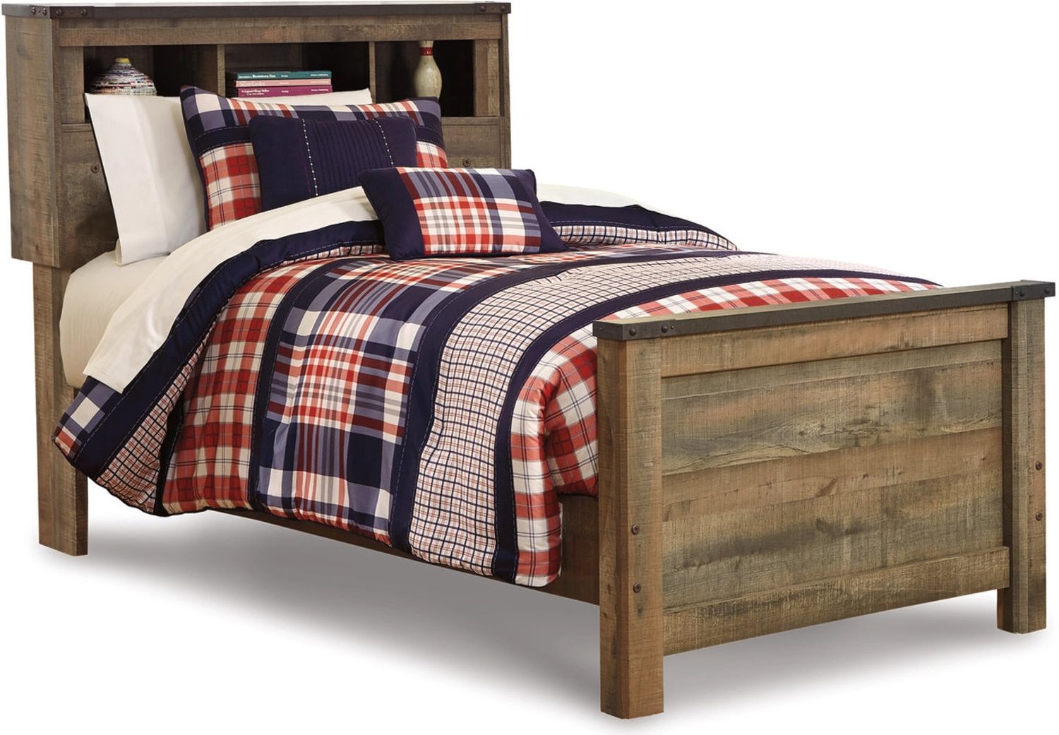 Trinell Brown Twin Bookcase Bed B446B21