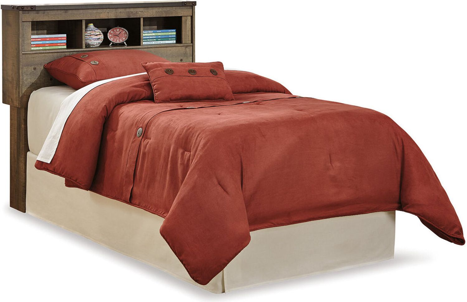 Trinell Brown Twin Storage Bookcase Bed B446B22