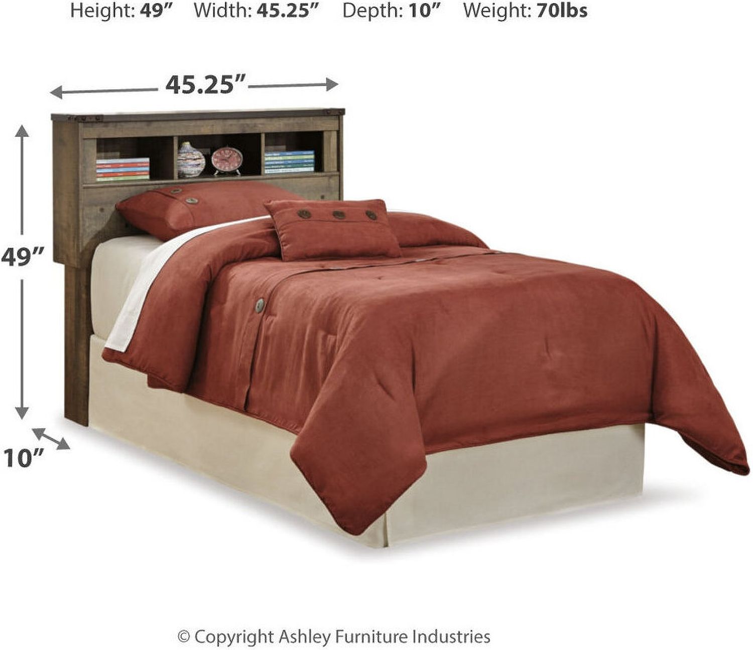 Trinell Brown Twin Storage Bookcase Bed B446B22