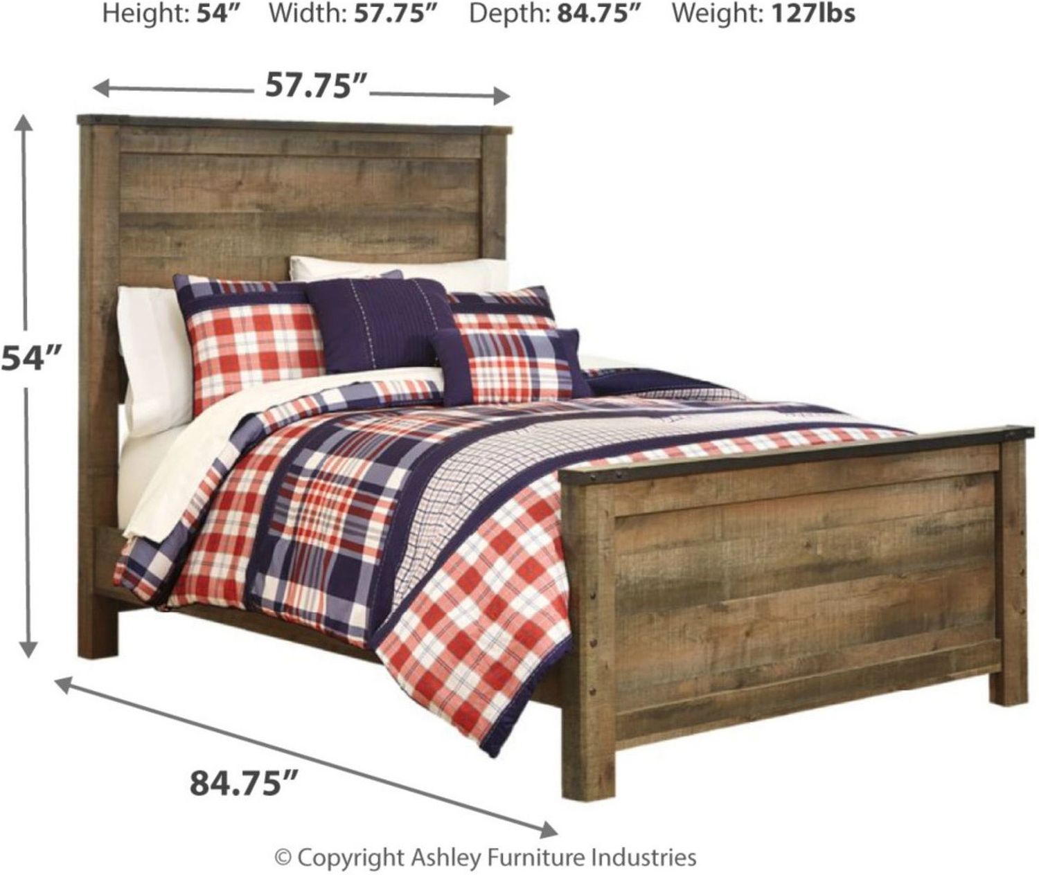 Trinell Brown Full Panel Bed B446B3