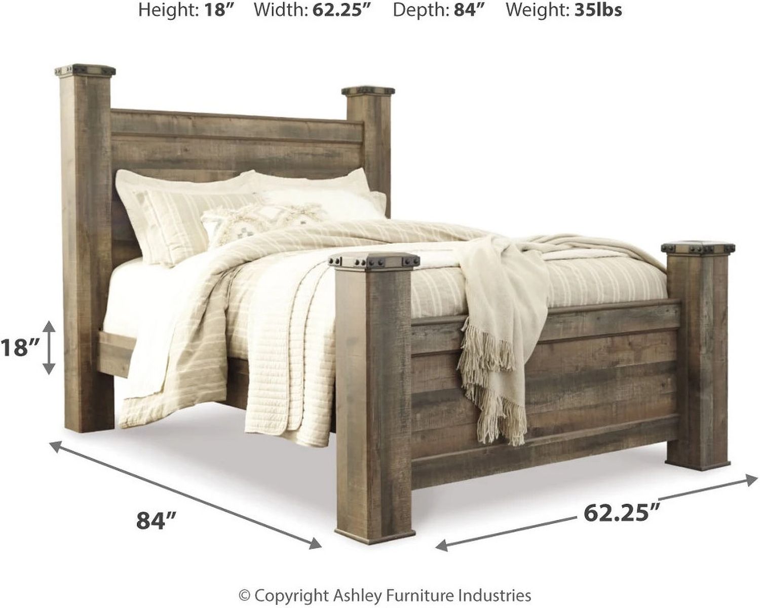 Trinell Poster Bed Queen B446B40