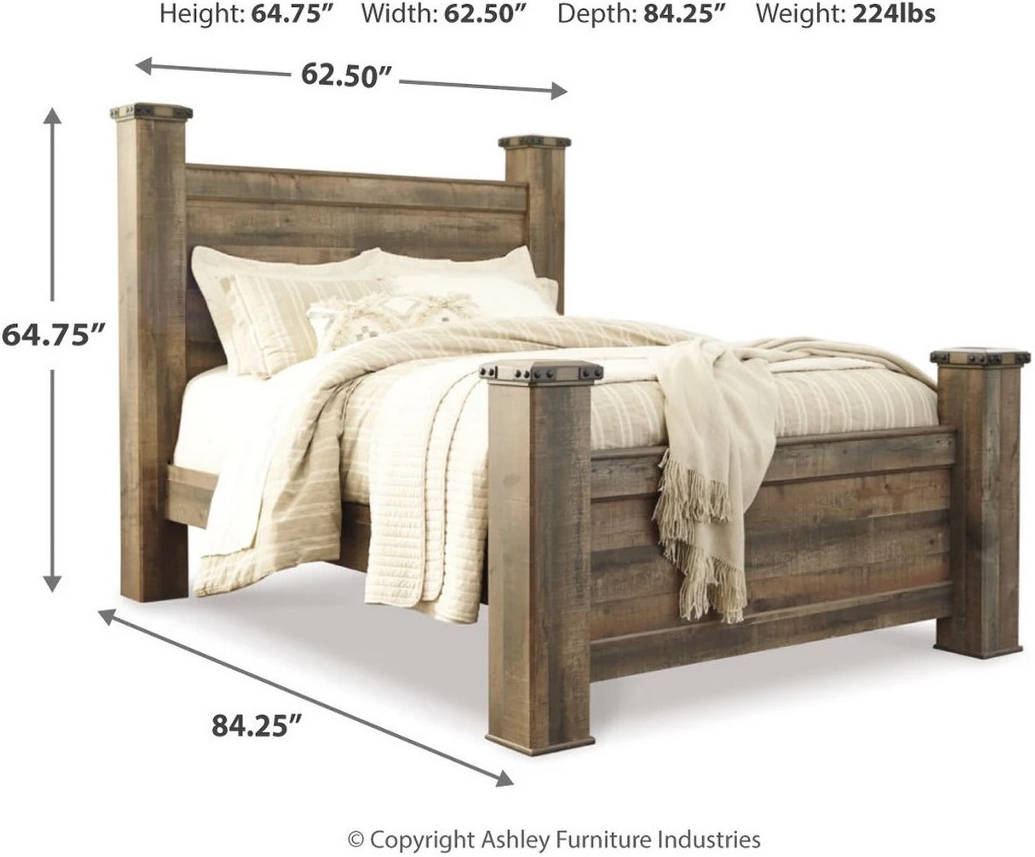 Trinell Poster Bed Queen B446B40