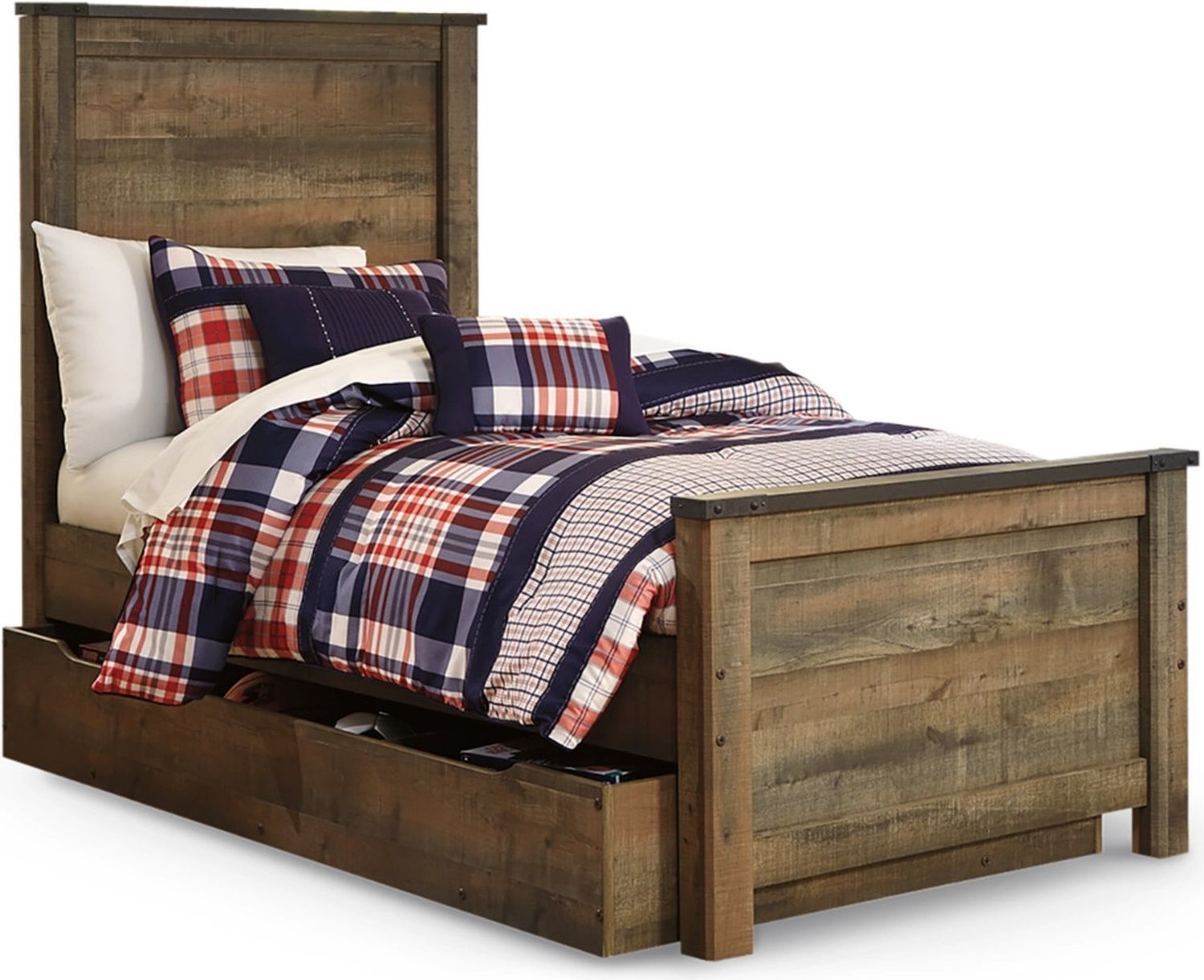 Trinell Brown Twin Storage Panel Bed B446B8