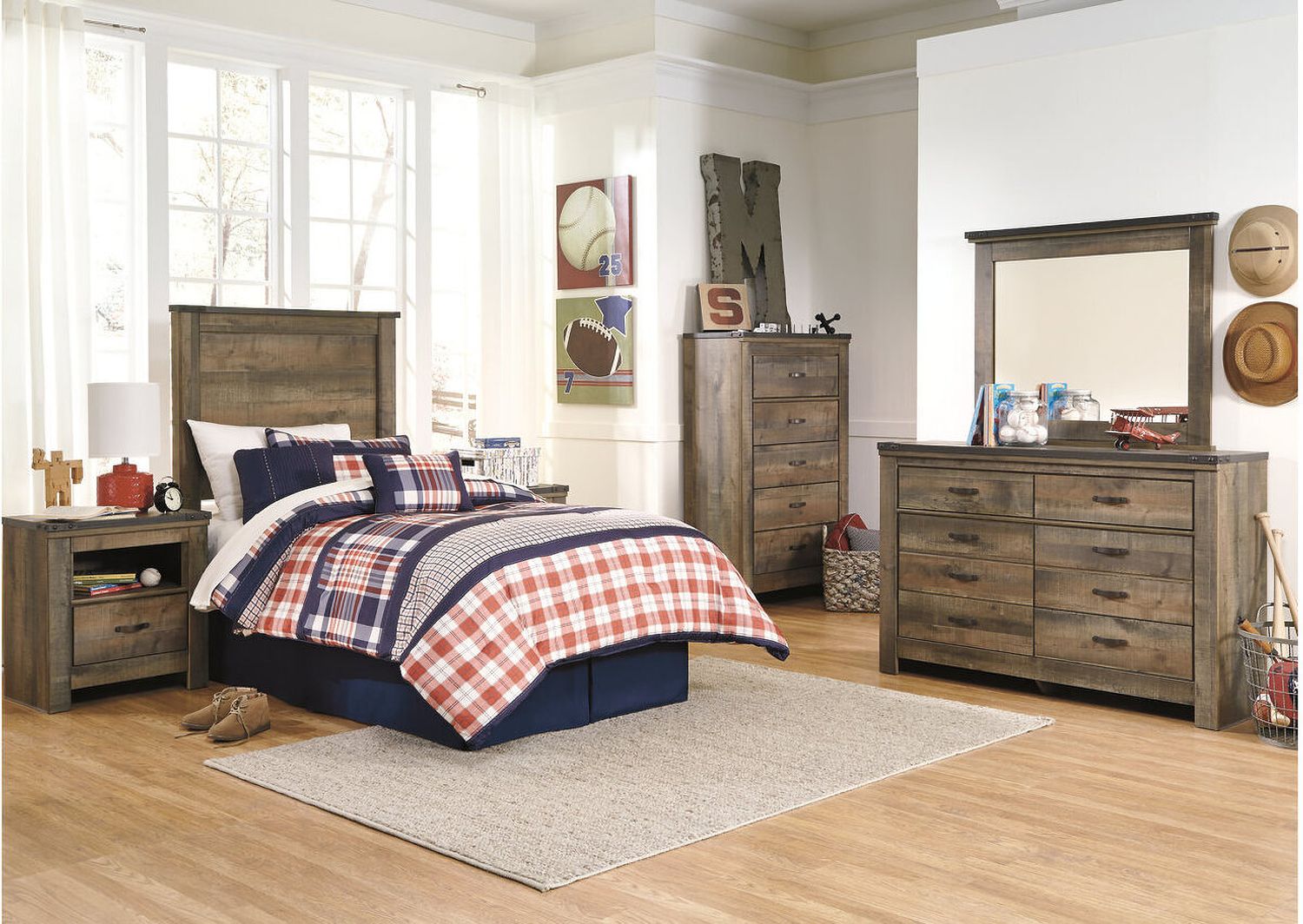 Trinell Brown Twin Storage Panel Bed B446B8