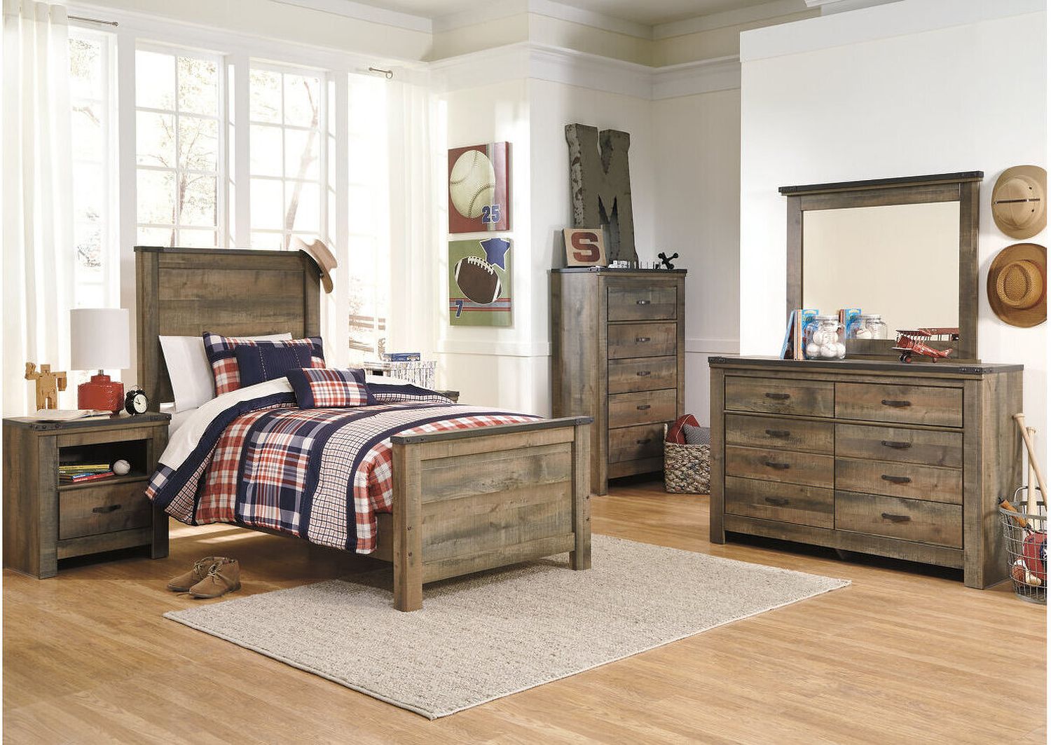 Trinell Brown Twin Storage Panel Bed B446B8