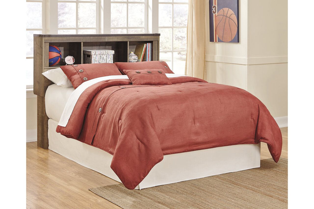 Trinell Full Bookcase Panel Bed In Brown B446B87