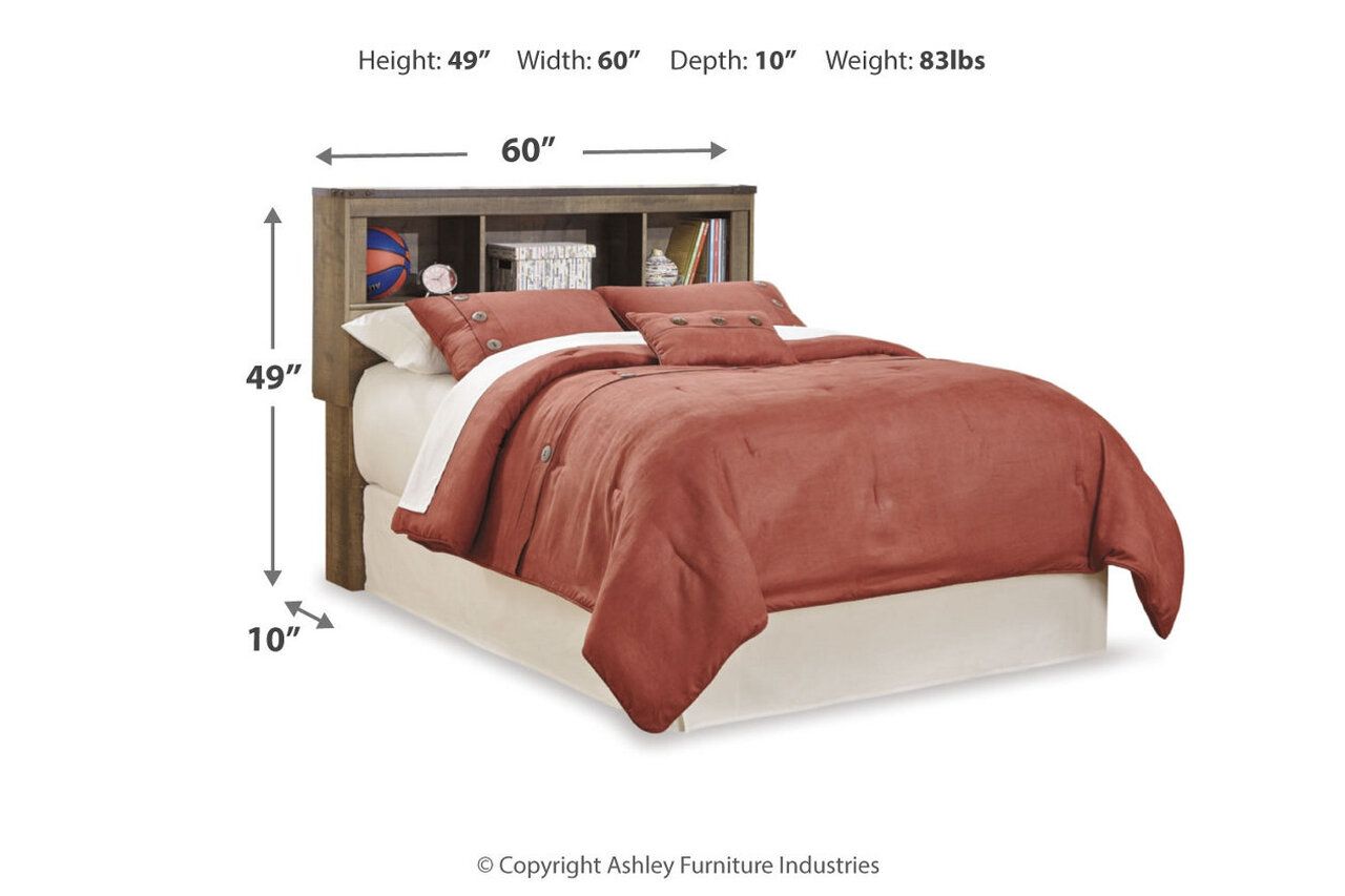 Trinell Full Bookcase Panel Bed In Brown B446B87
