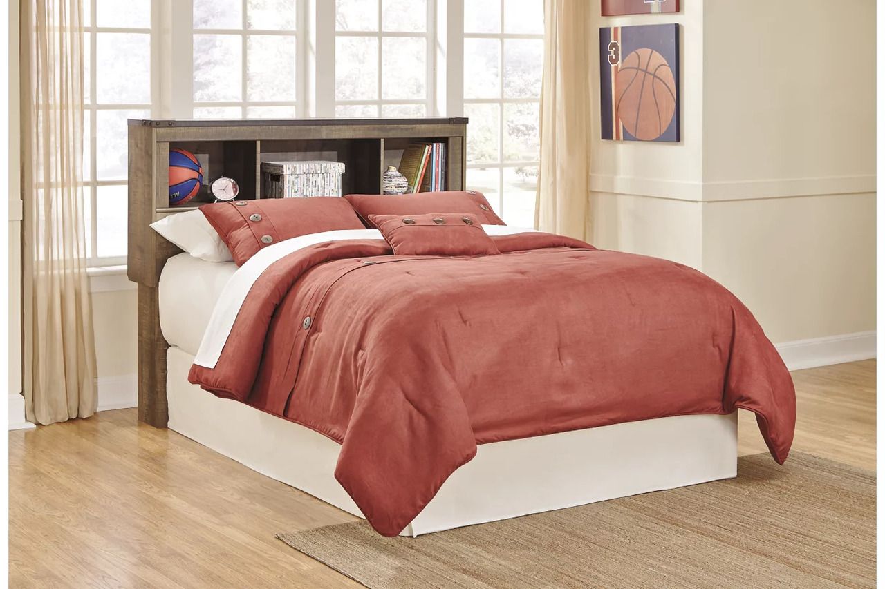 Trinell Full Bookcase Bed with Storage In Brown B446B91