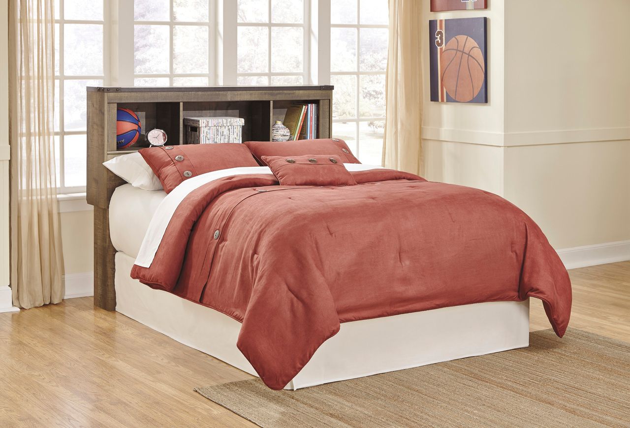 Trinell Full Bookcase Bed with Storage In Brown B446B91