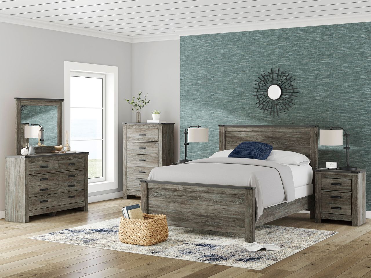Frandern Dresser In Gray B448021