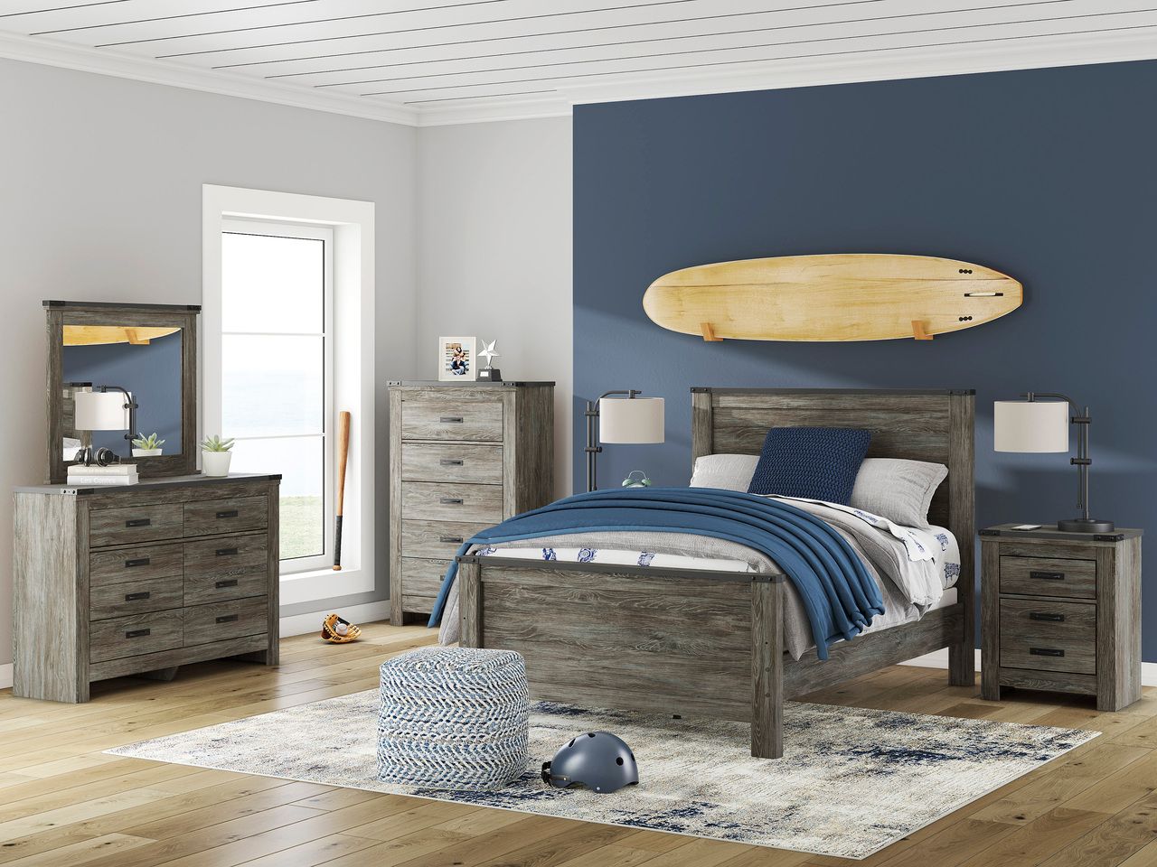 Frandern Dresser In Gray B448021