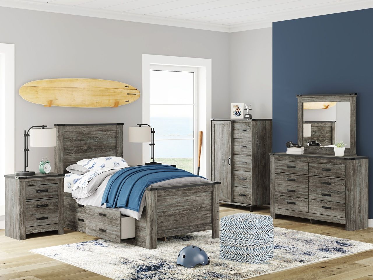Frandern Dressing Chest In Gray B448048
