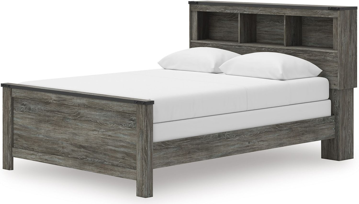 Frandern Queen Bookcase Headboard In Gray B448065