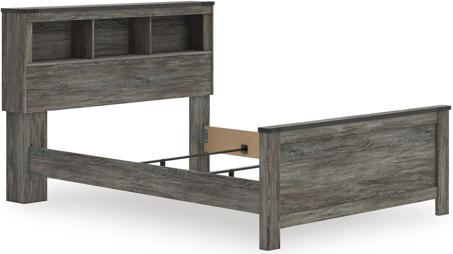Frandern Queen Bookcase Headboard In Gray B448065