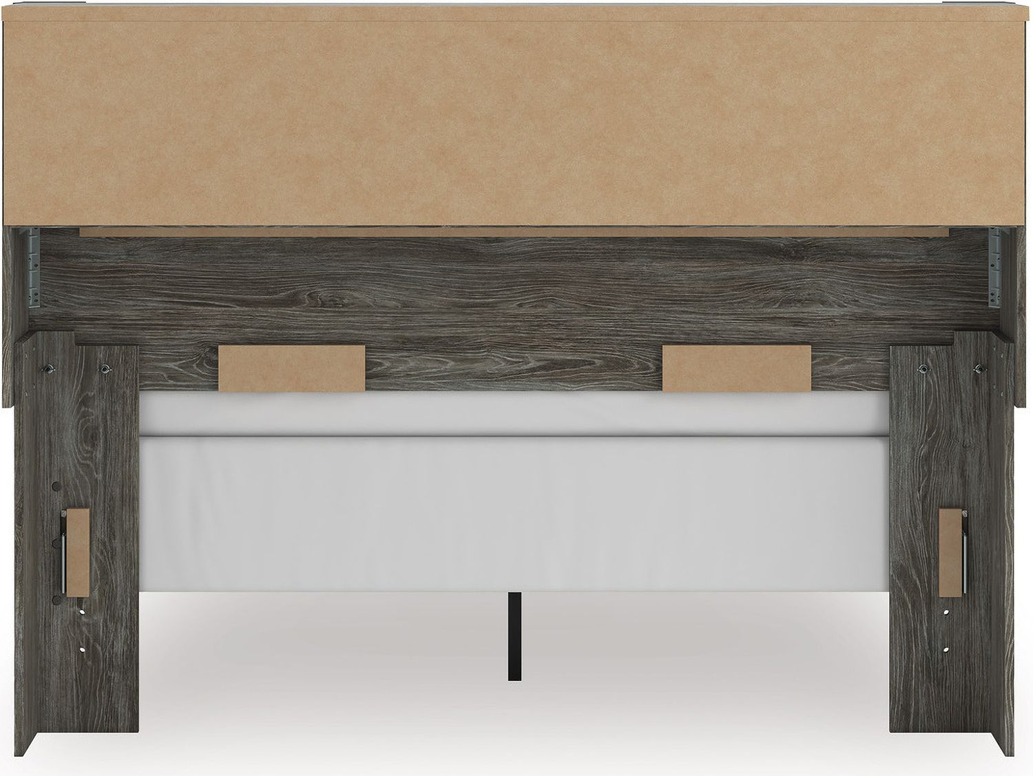 Frandern Queen Bookcase Headboard In Gray B448065