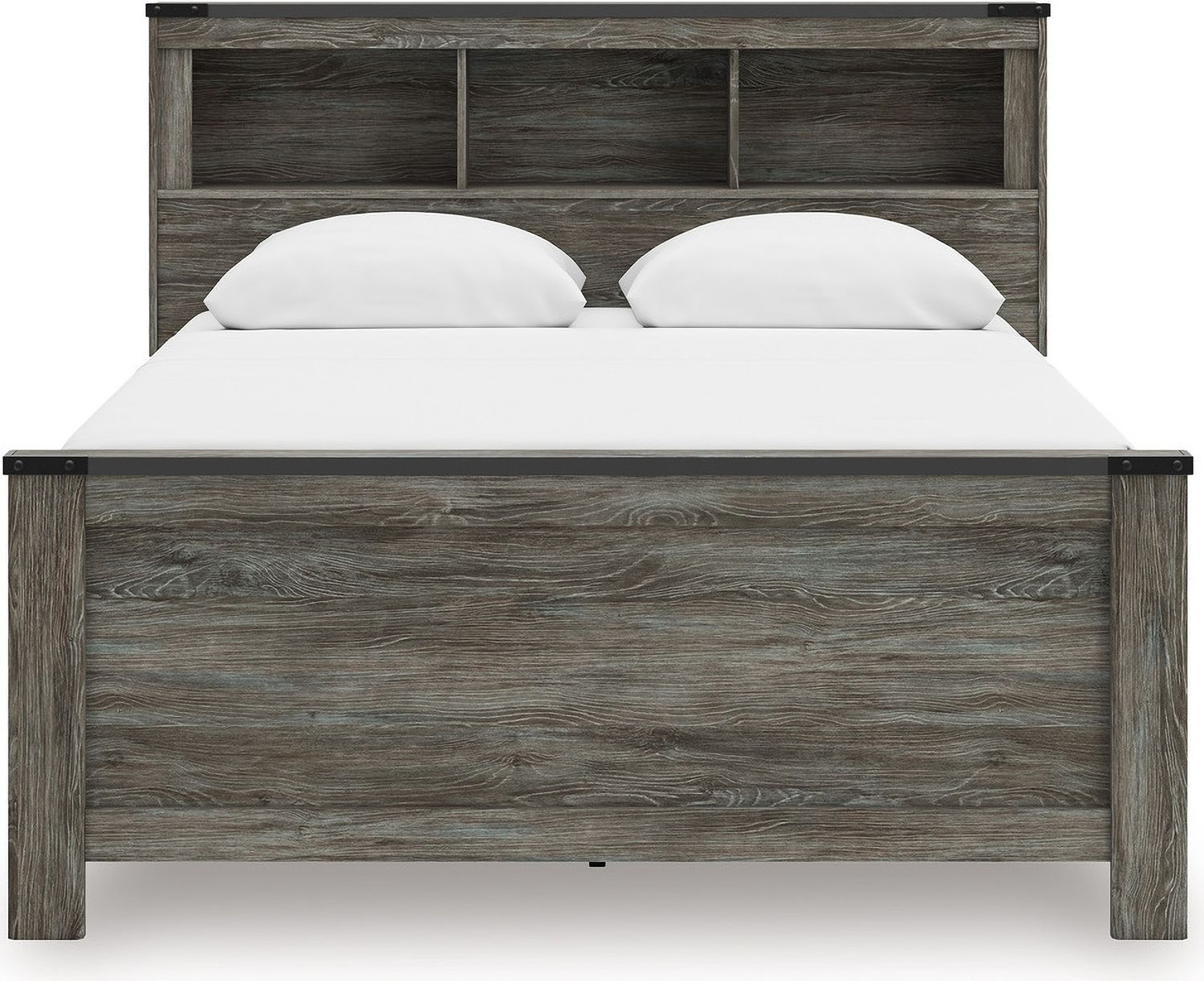 Frandern Queen Bookcase Headboard In Gray B448065