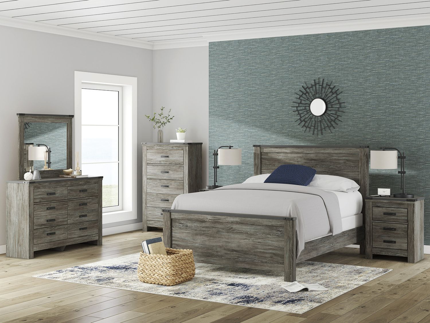 Frandern Nightstand In Gray B448092