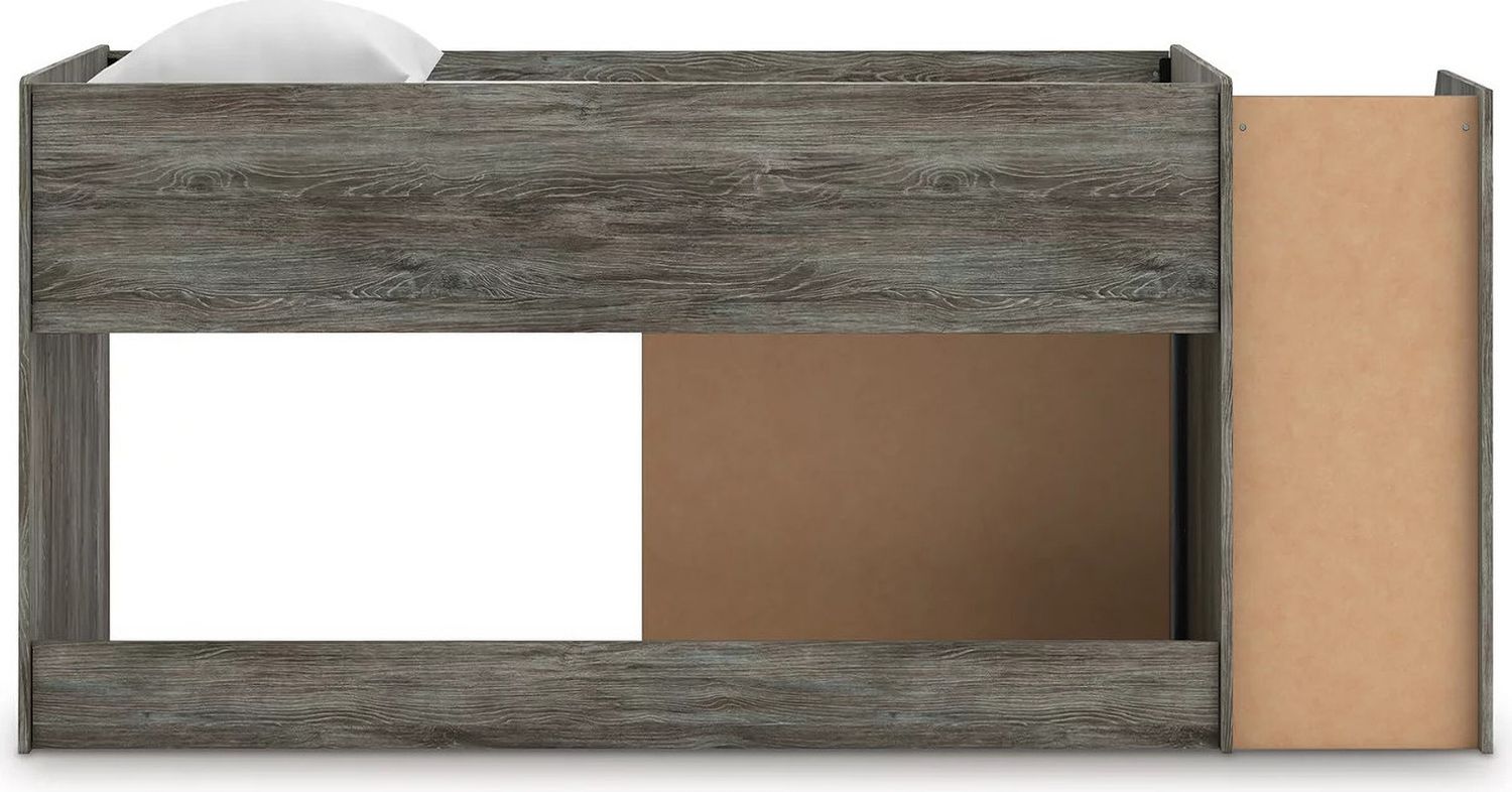 Frandern Twin Loft Bed with Drawer Storage In Gray B4480B15