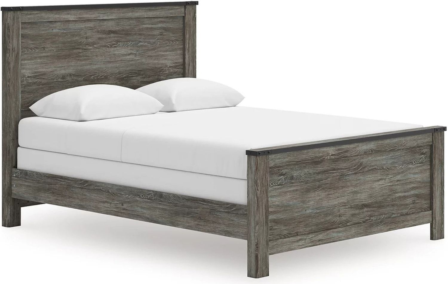 Frandern Twin Panel Bed In Black and Gray B4480B17