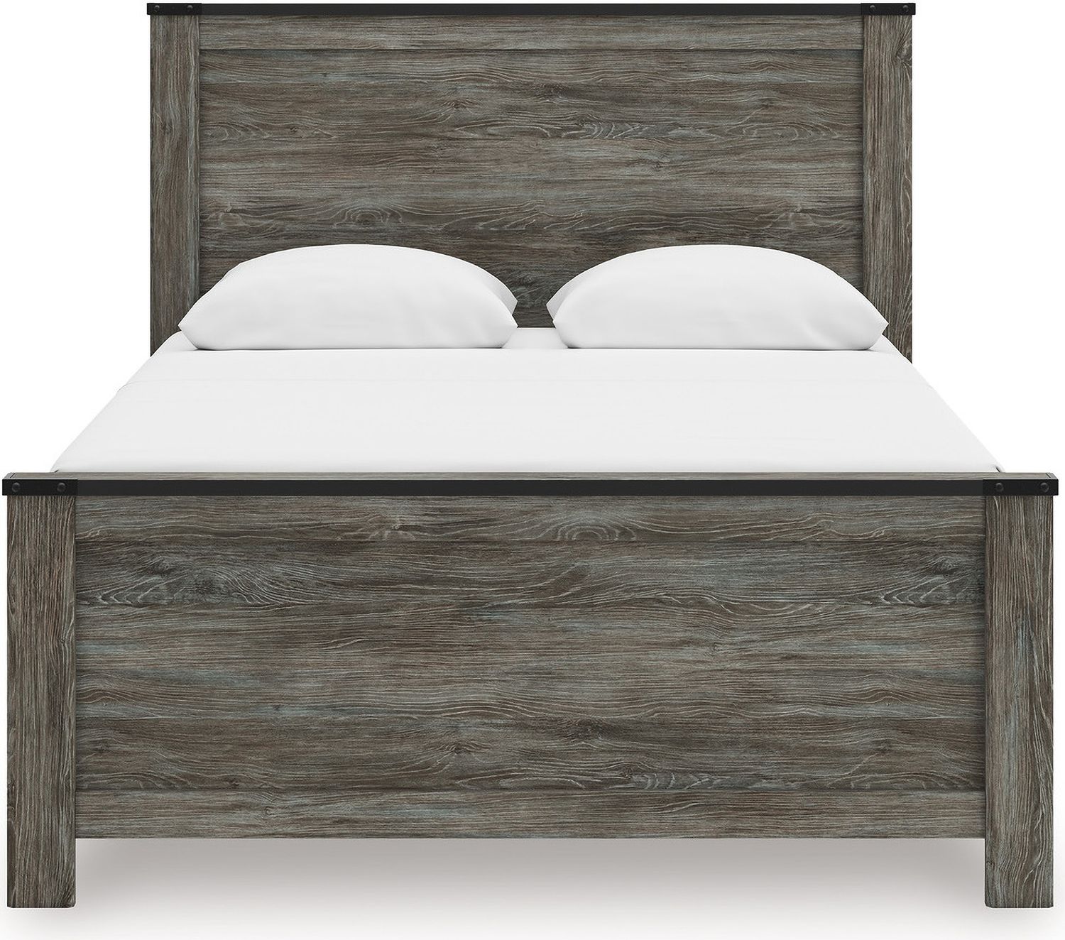 Frandern Twin Panel Bed In Black and Gray B4480B17