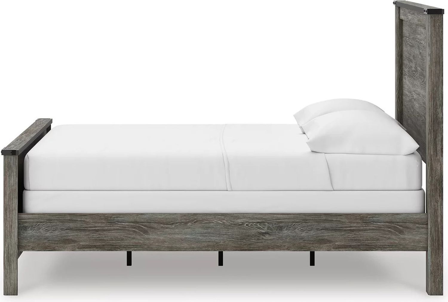 Frandern Full Panel Bed In Black and Gray B4480B19