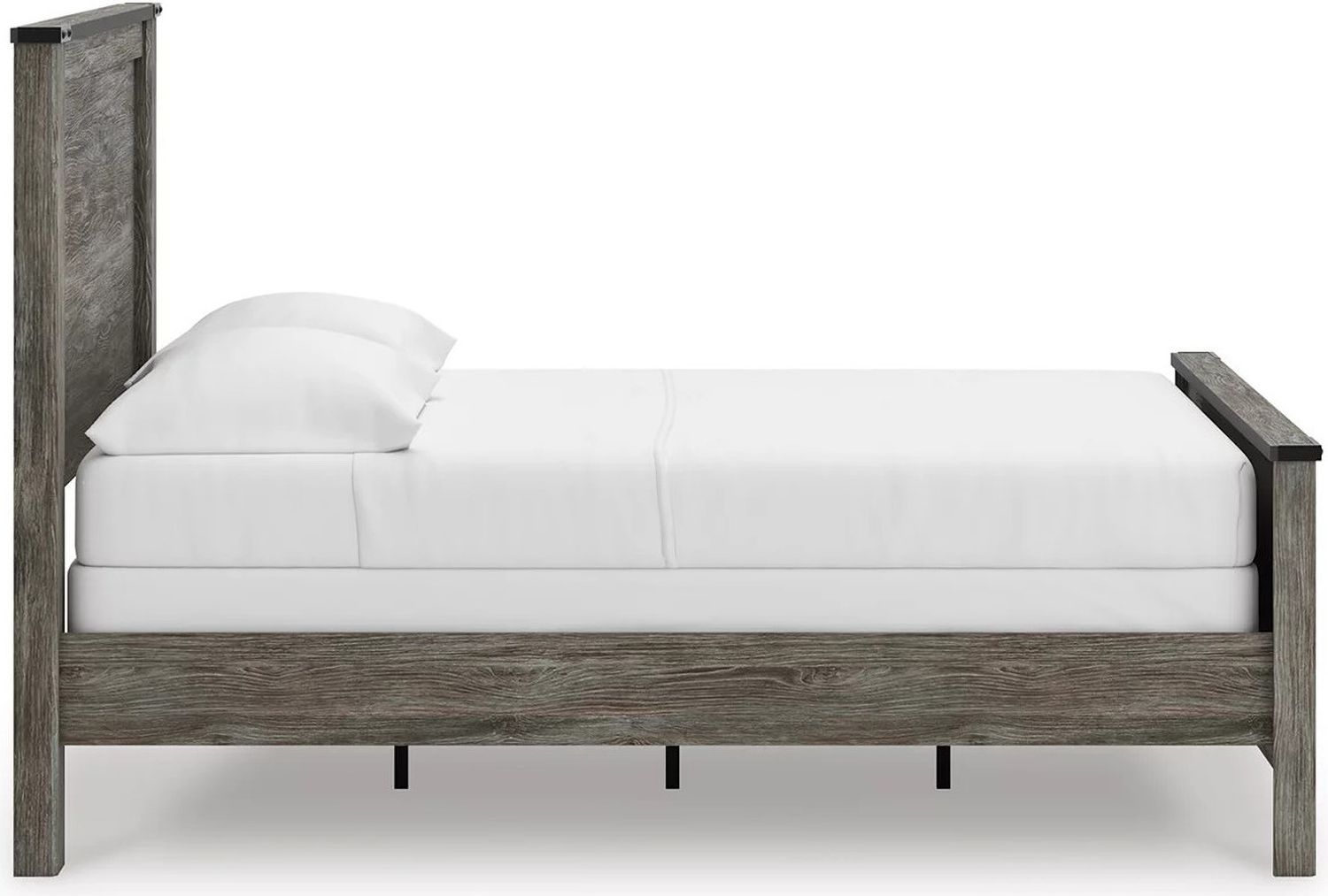 Frandern Full Panel Bed In Black and Gray B4480B19