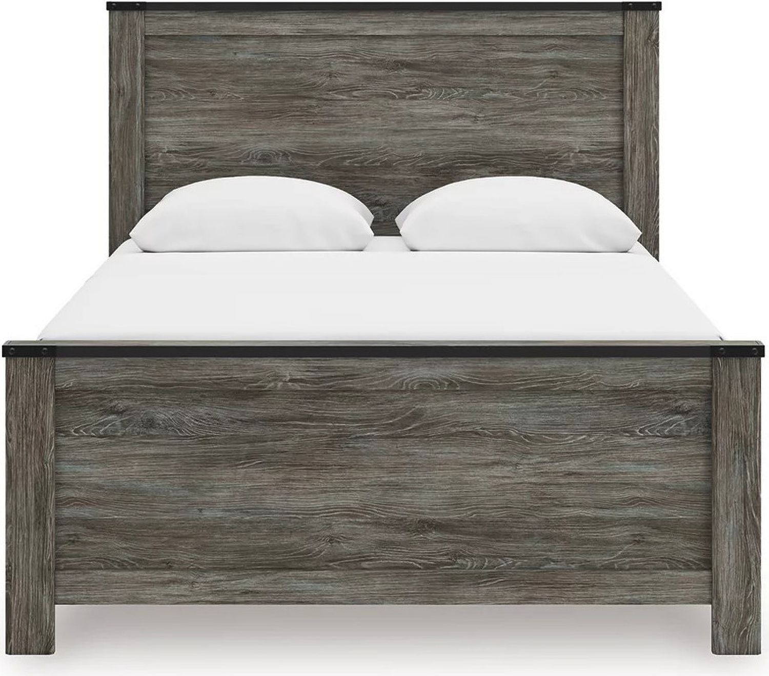 Frandern Queen Panel Bed In Black and Gray B4480B21