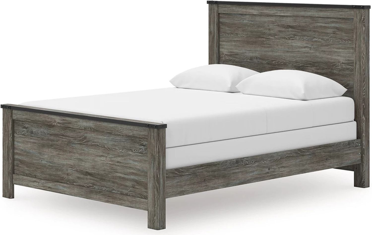 Frandern Queen Panel Bed In Black and Gray B4480B21