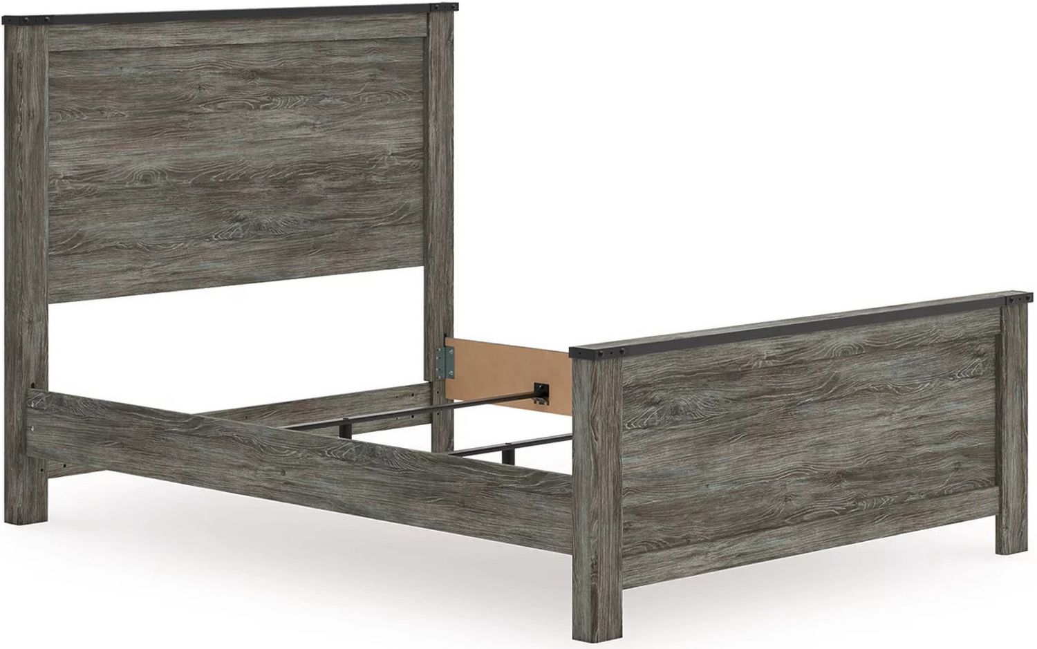 Frandern Queen Panel Bed In Black and Gray B4480B21