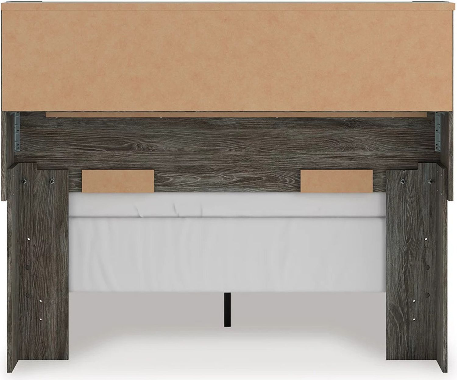 Frandern Full Bookcase Panel Bed In Gray B4480B3