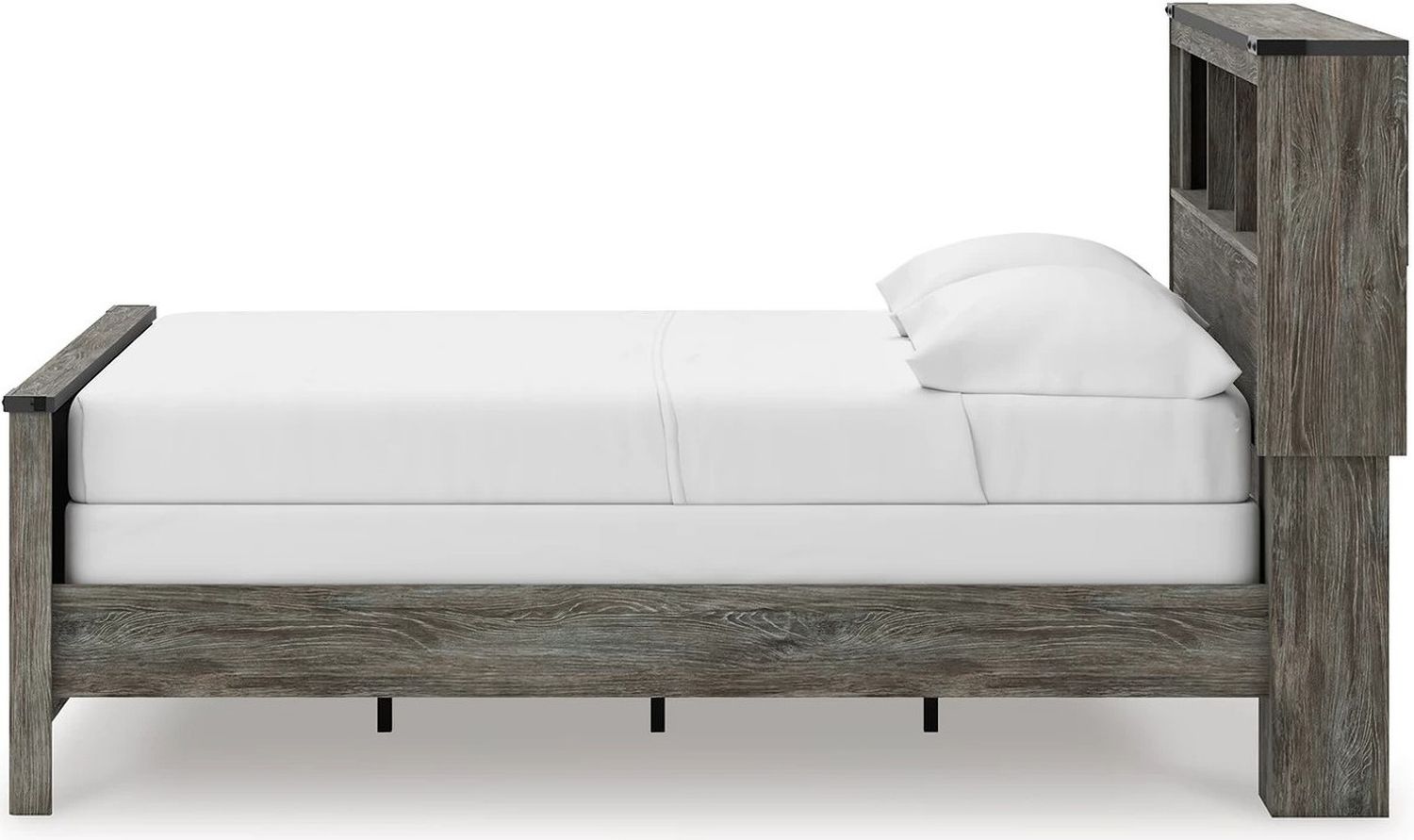 Frandern Full Bookcase Panel Bed In Gray B4480B3