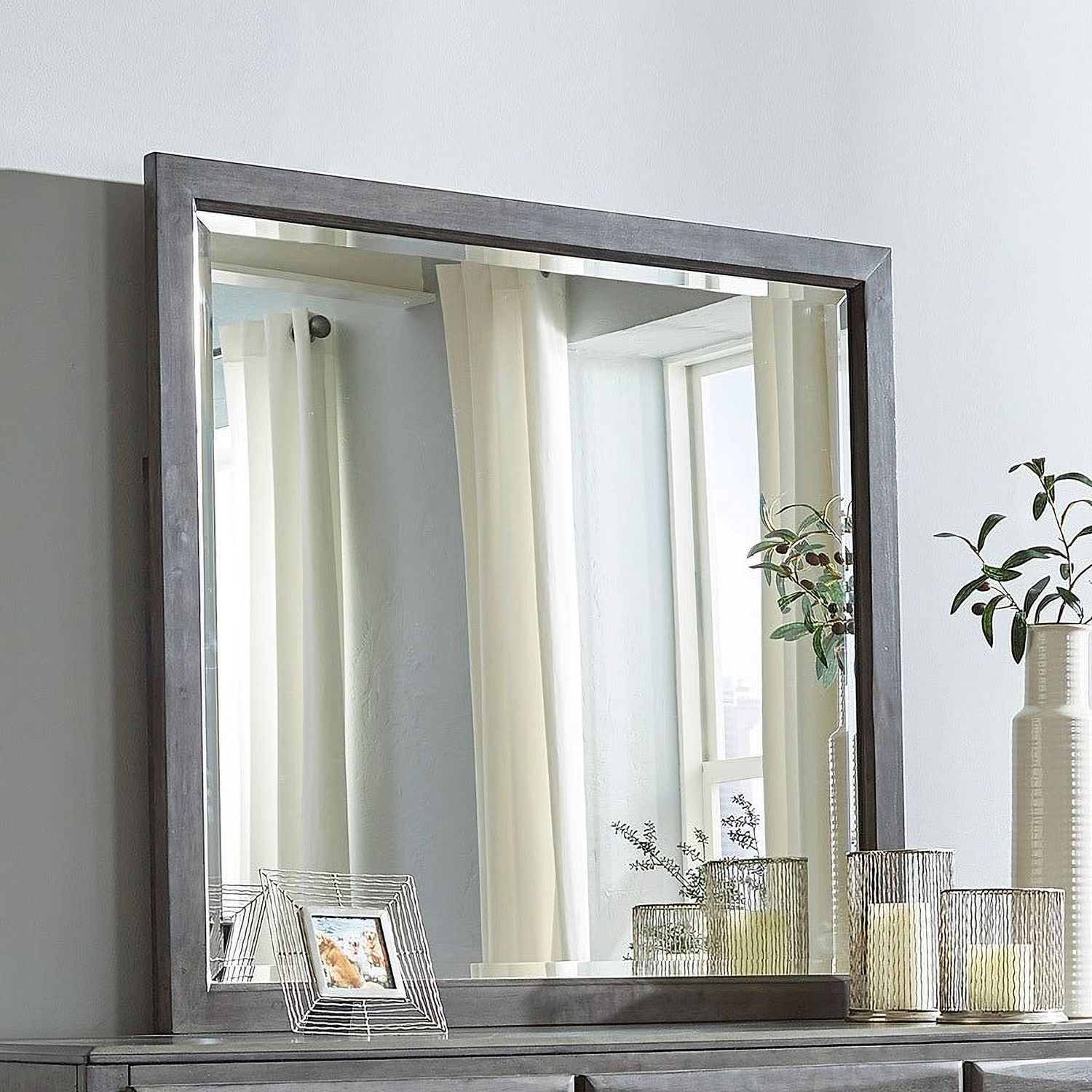 Caitbrook Gray Bedroom Mirror B47636