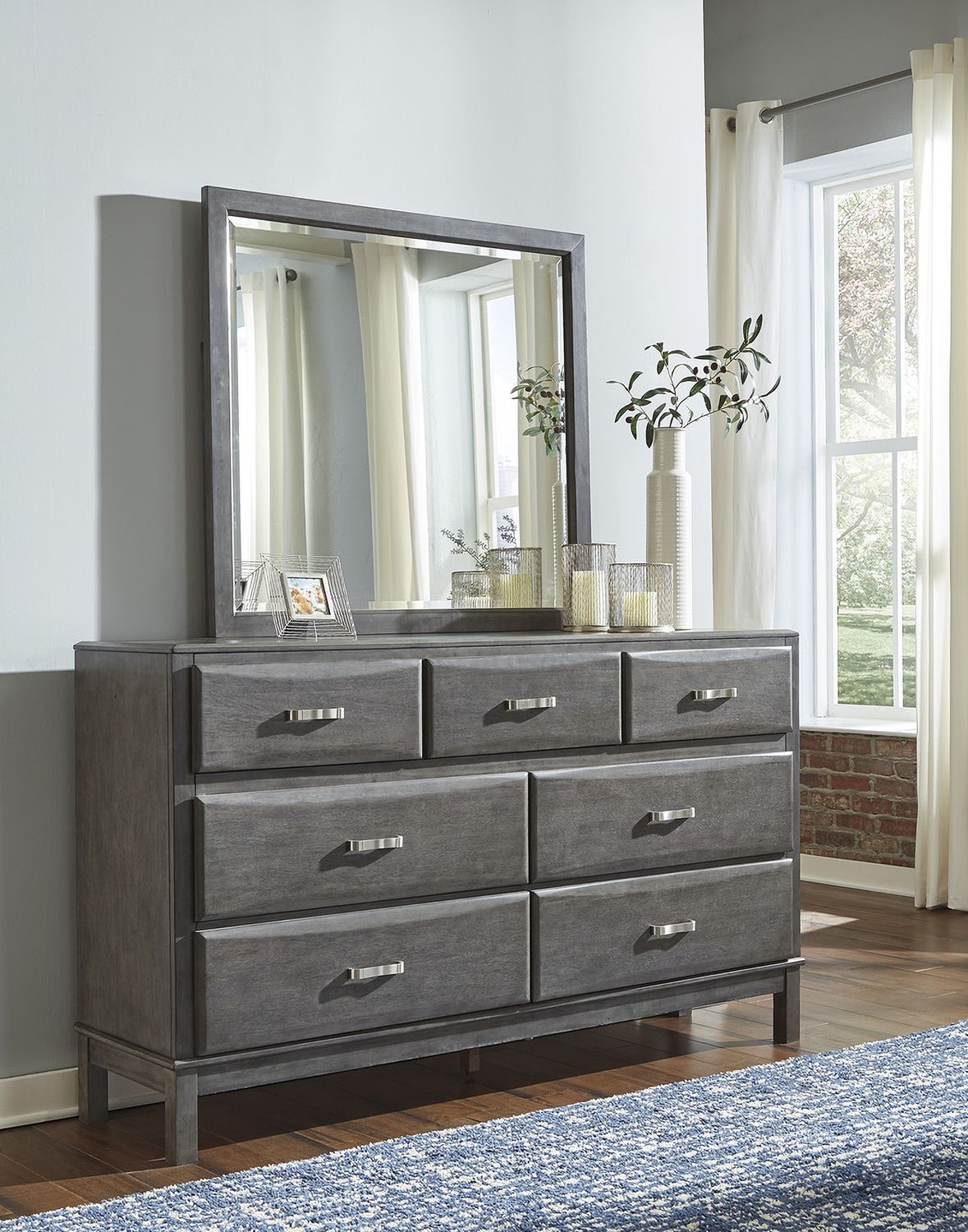 Caitbrook Gray Bedroom Mirror B47636