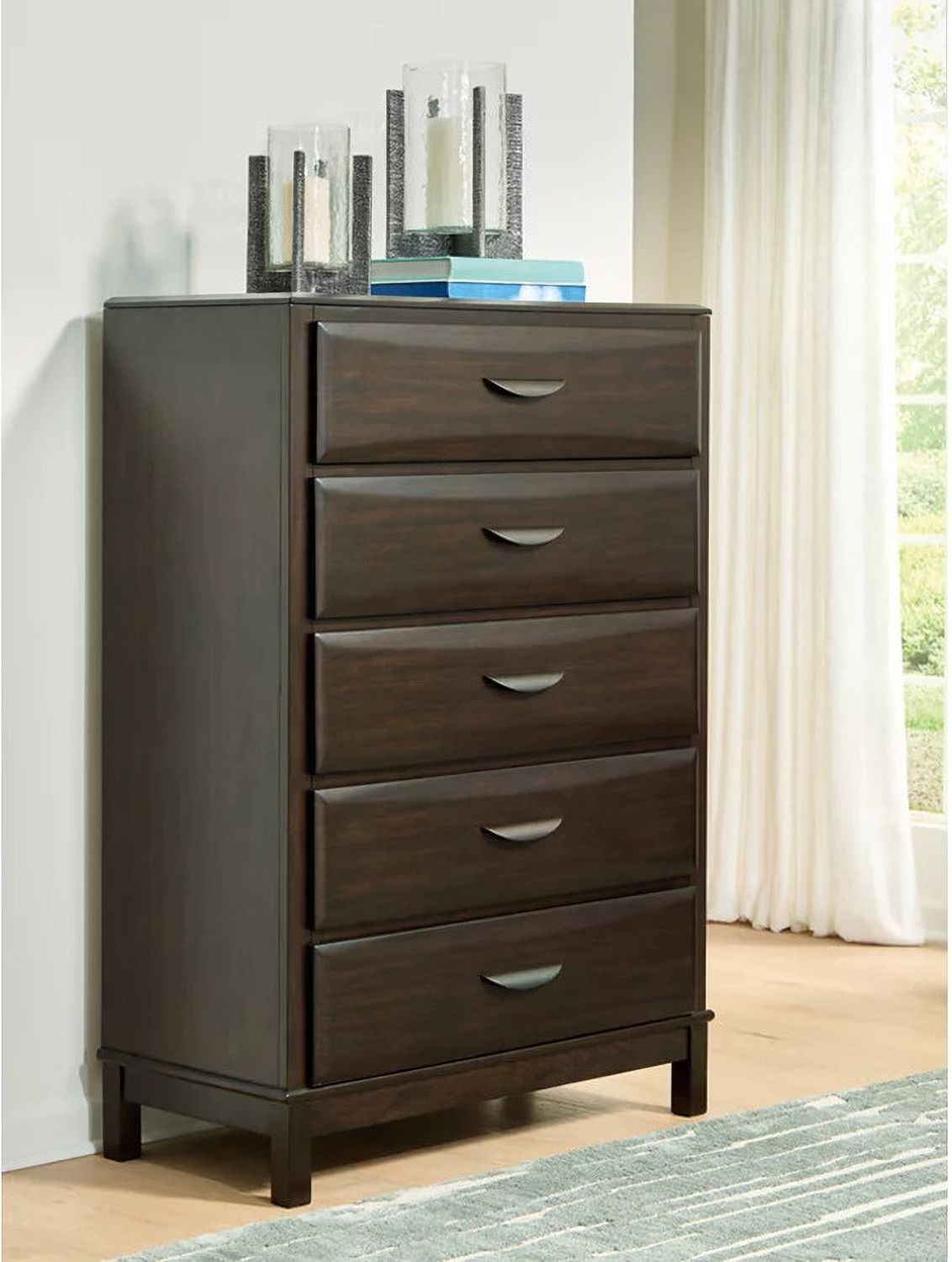 Vanmore Chest of Drawers In Dark Brown B47946