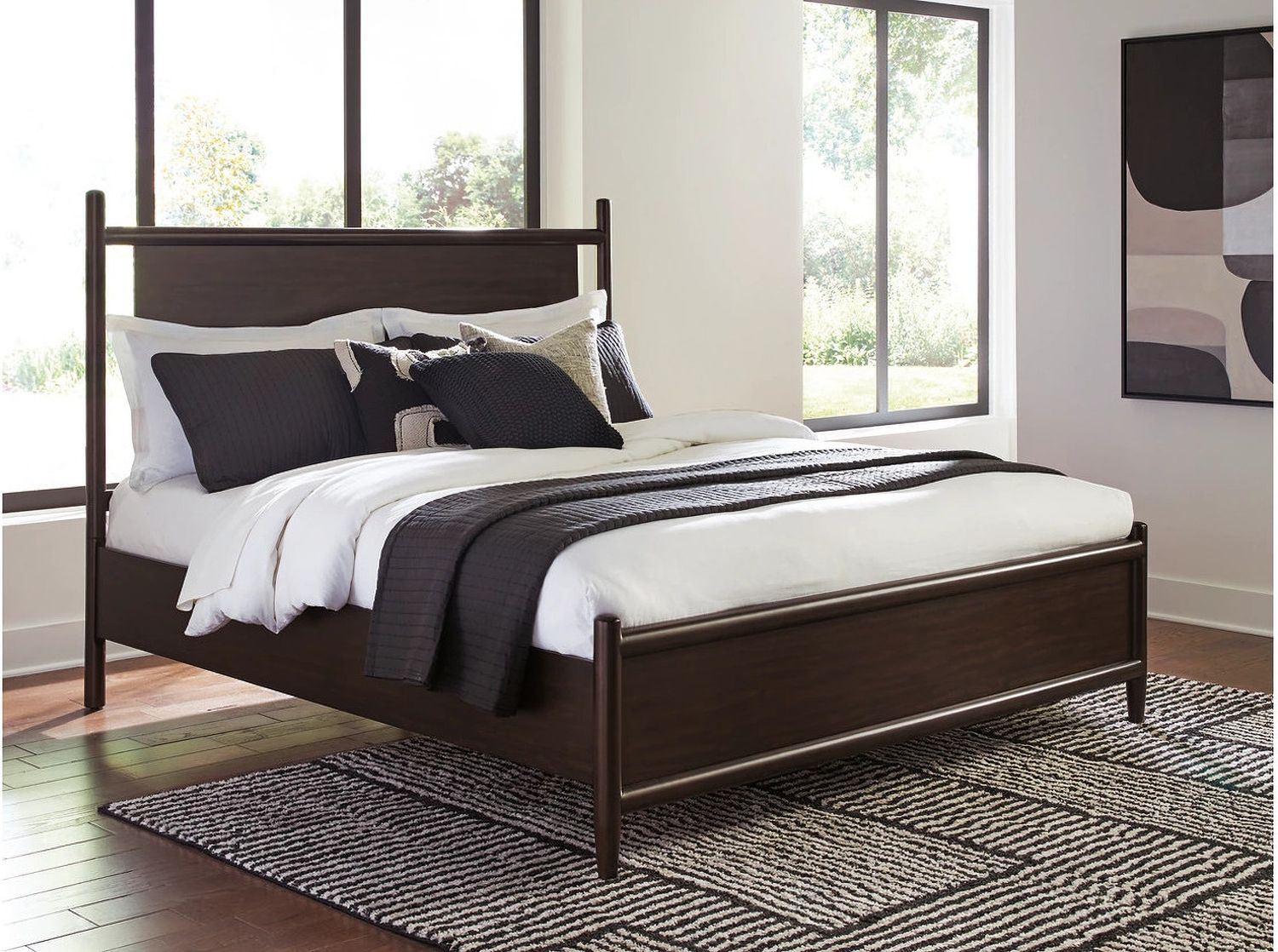 Dantenton Queen Panel Bed In Merlot B611B2