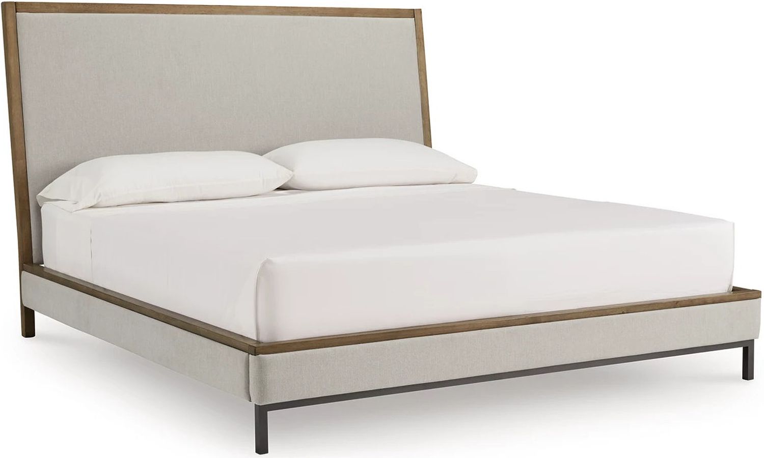 Tomtyn King Upholstered Bed In Light Brown B622B4