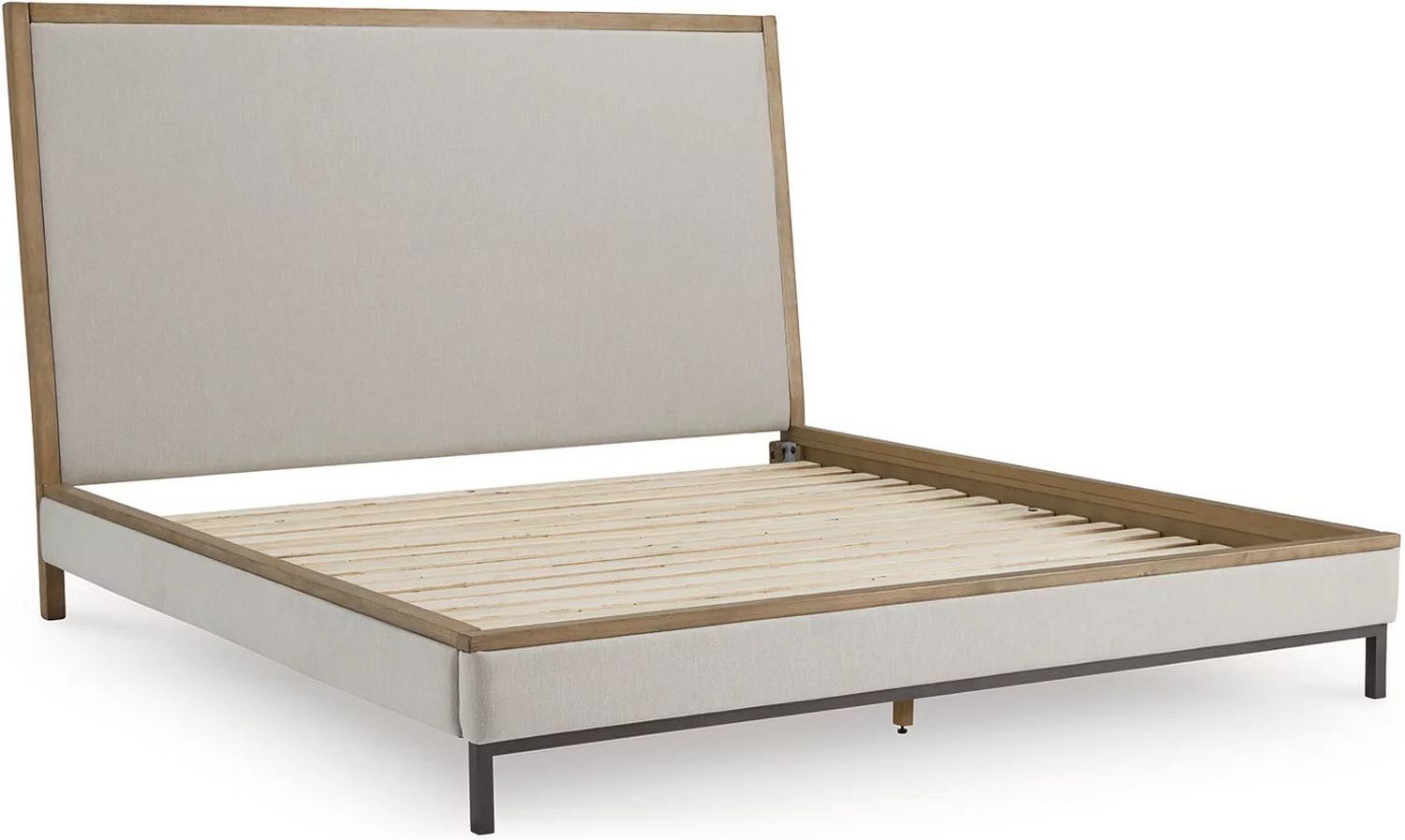 Tomtyn King Upholstered Bed In Light Brown B622B4