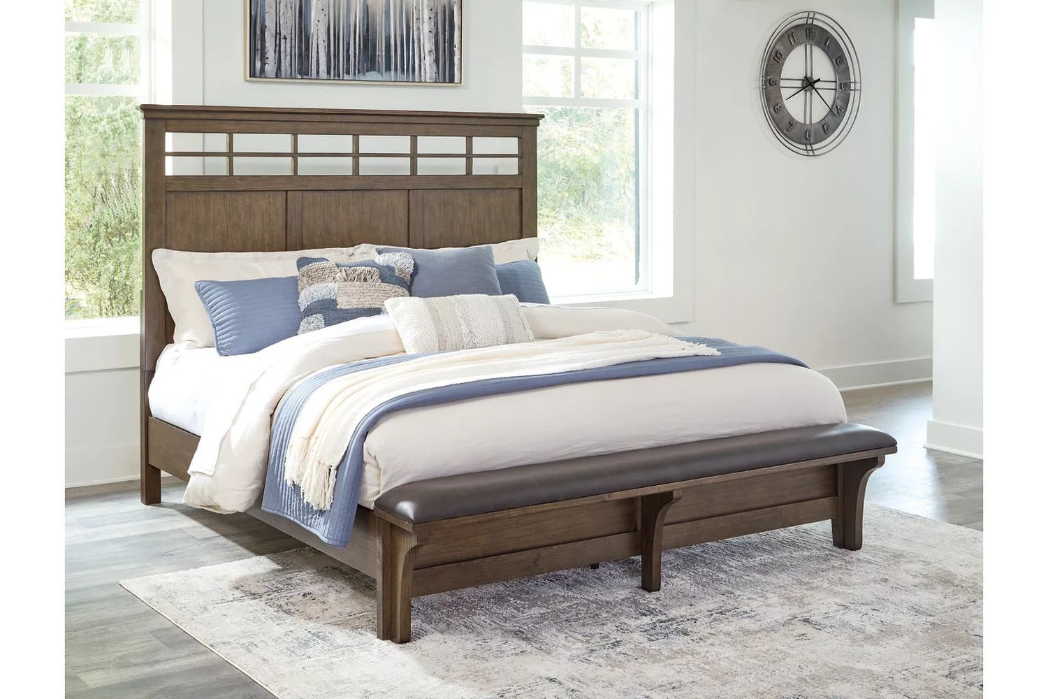 Shawbeck California King Panel Bed In Dark Brown B625B5
