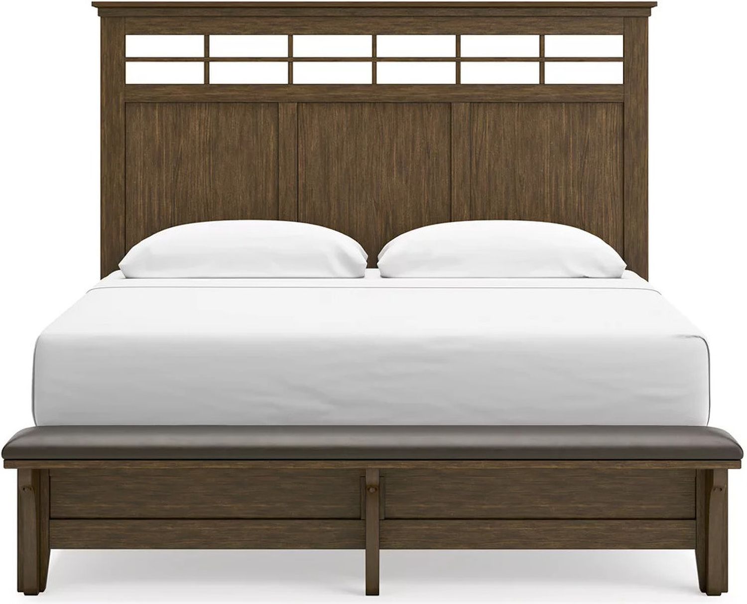 Shawbeck California King Panel Bed In Dark Brown B625B5