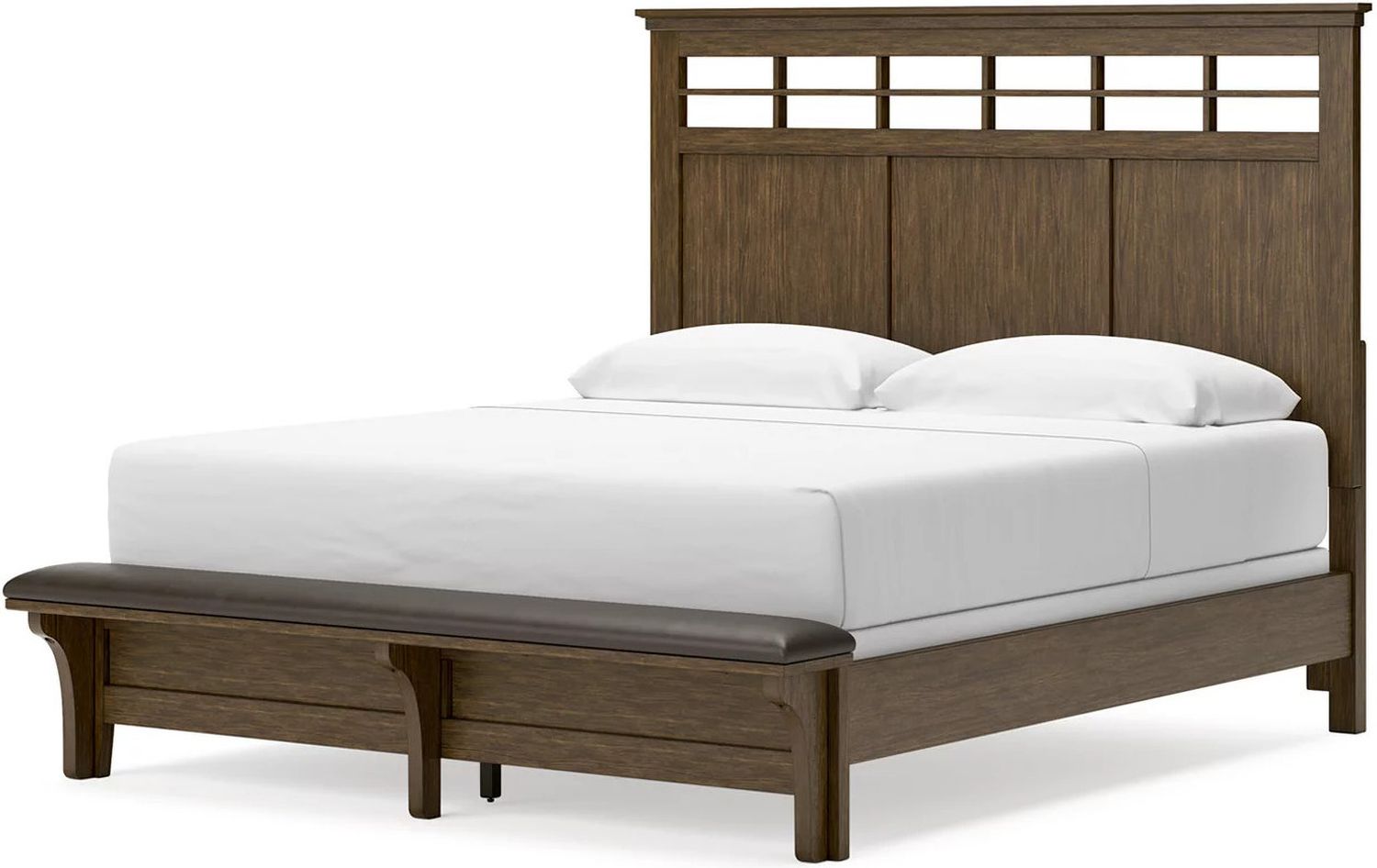 Shawbeck California King Panel Bed In Dark Brown B625B5