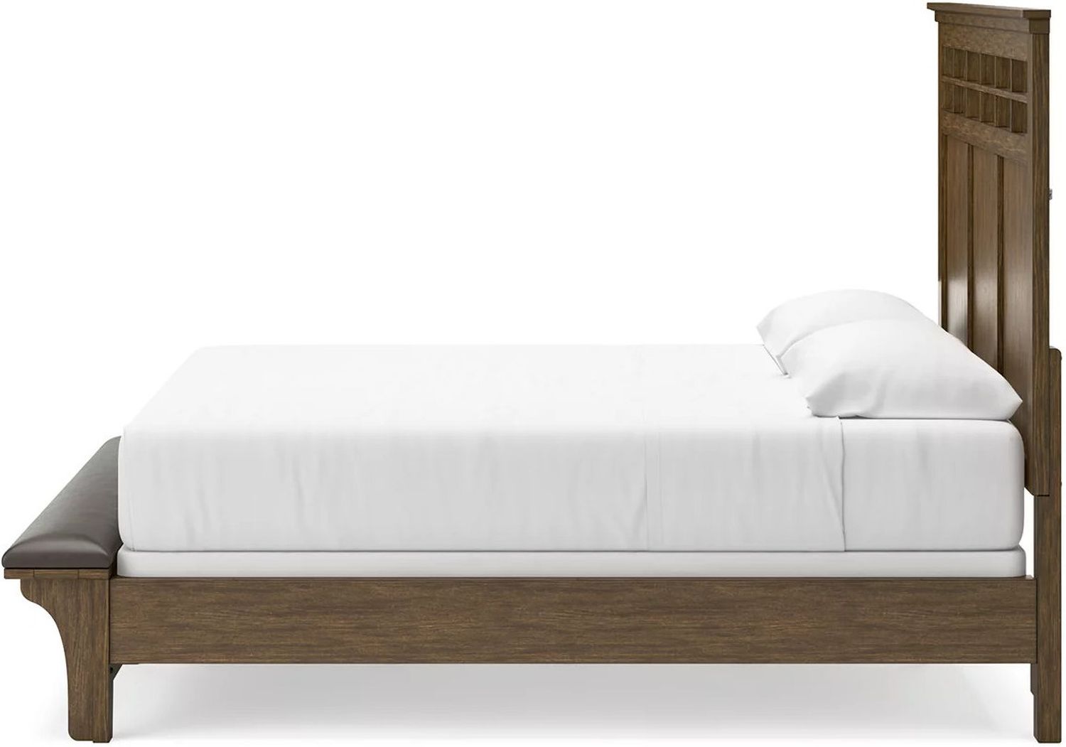 Shawbeck California King Panel Bed In Dark Brown B625B5