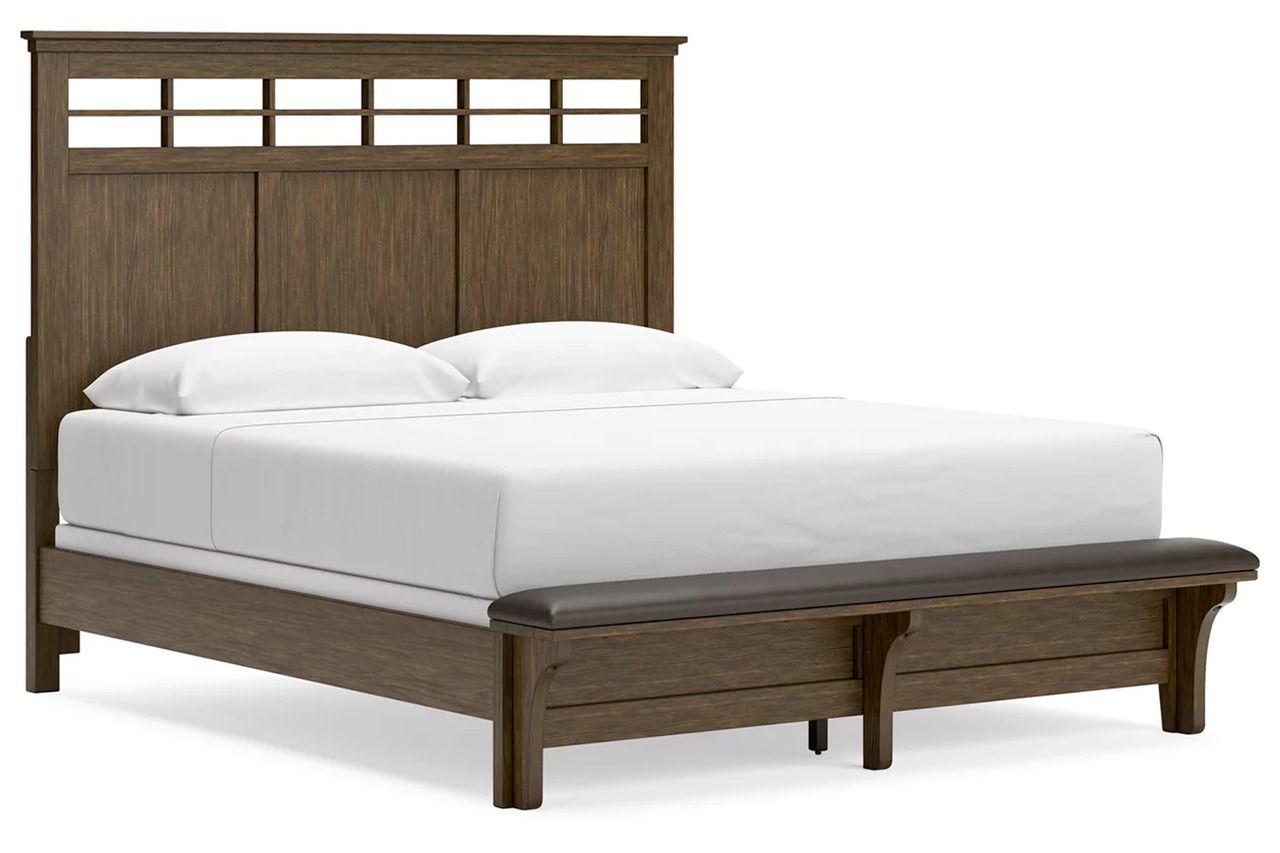 Shawbeck California King Panel Bed In Dark Brown B625B5