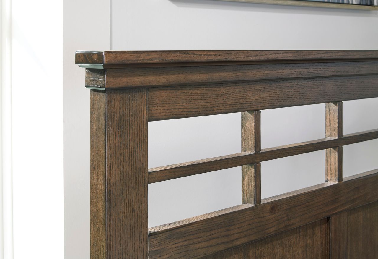 Shawbeck California King Panel Bed In Dark Brown B625B5