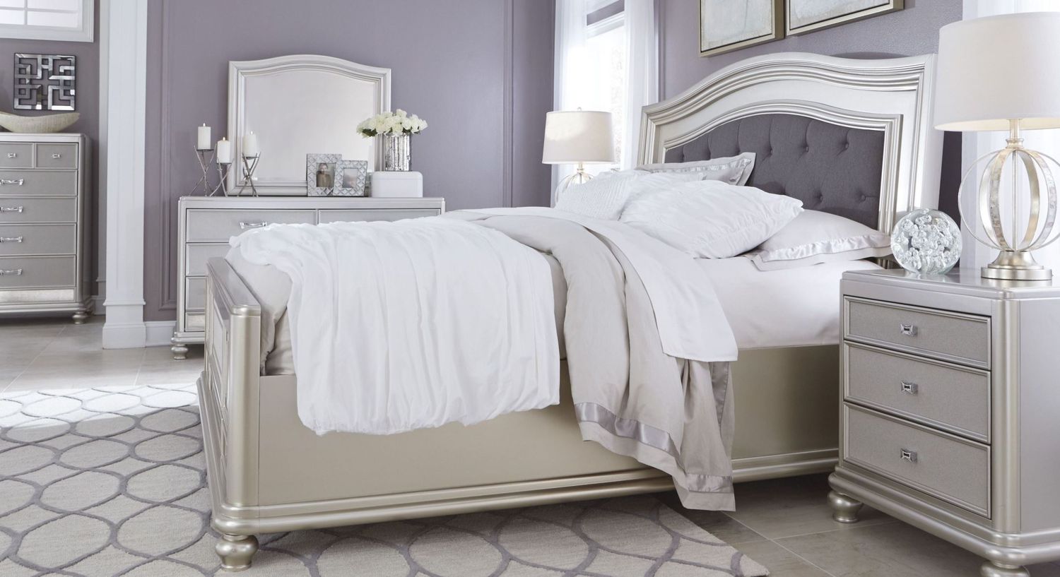 Coralayne Silver Bedroom Mirror B650136