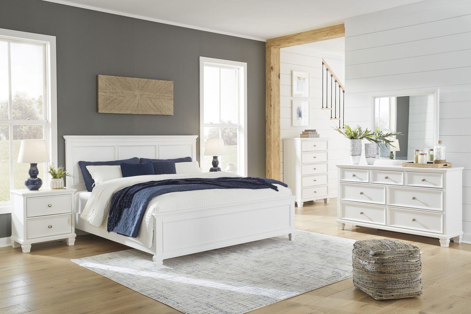 Fortman White Dresser B68031