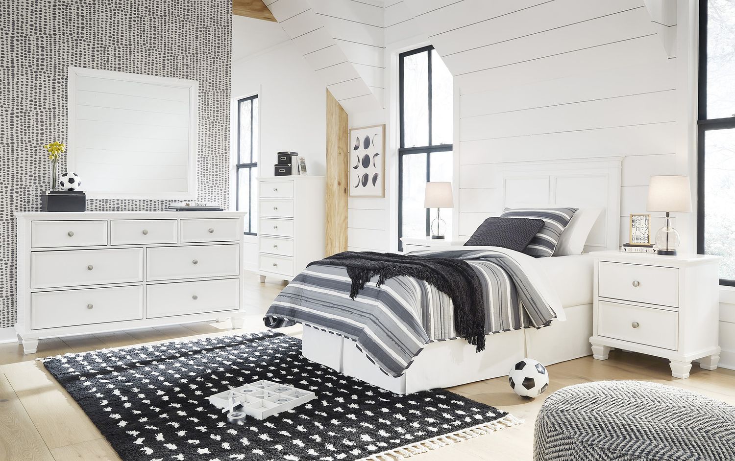 Fortman White Dresser B68031