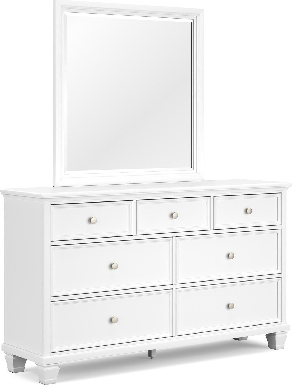 Fortman White Bedroom Mirror B68036