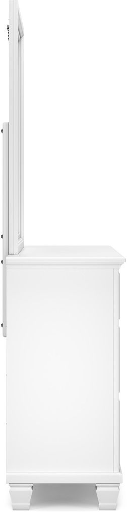 Fortman White Bedroom Mirror B68036