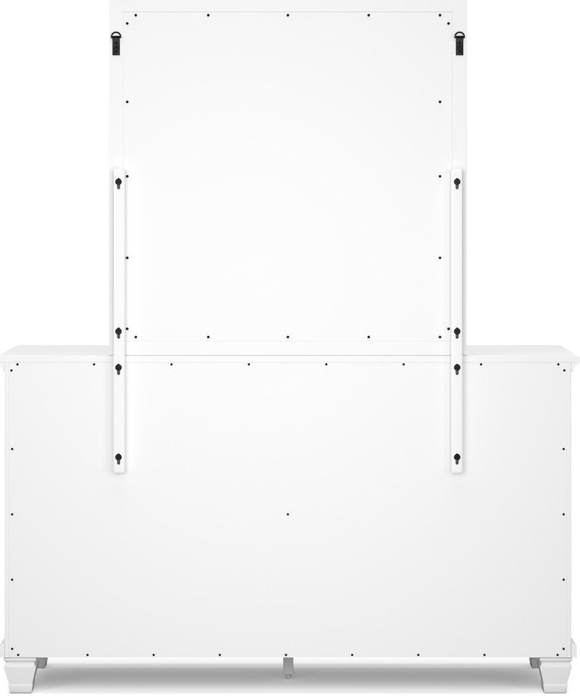 Fortman White Bedroom Mirror B68036