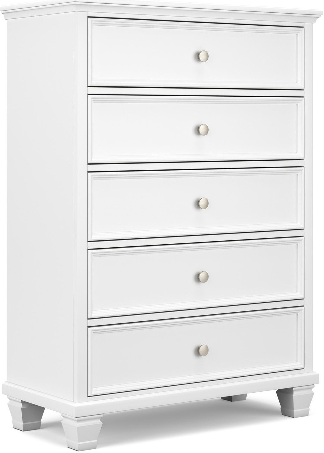 Fortman White Five Drawer Chest B68046